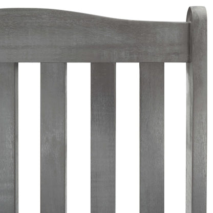 Wooden Rocking Chair Grey Solid acacia wood, 100% polyester