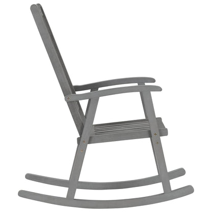 Rocking Chair Grey Solid acacia wood, 100% polyester Medium