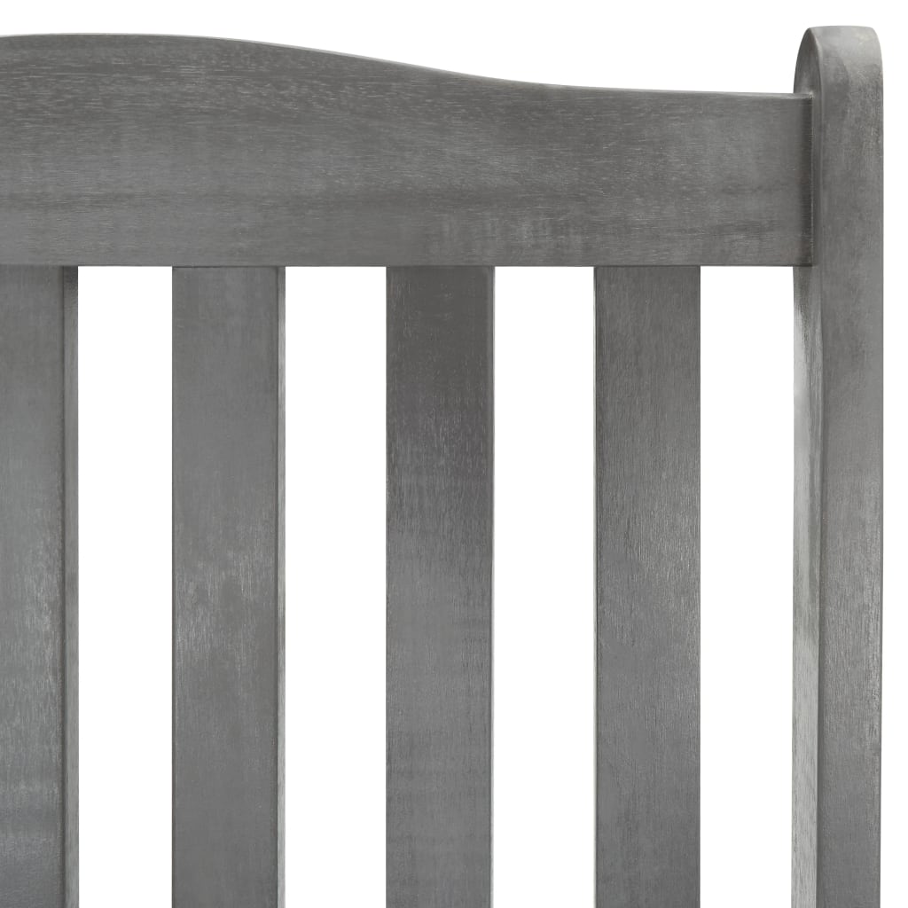 Rocking Chair Grey Solid acacia wood, 100% polyester Medium