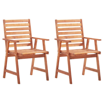 Outdoor Chair Set of 2 Green, Brown