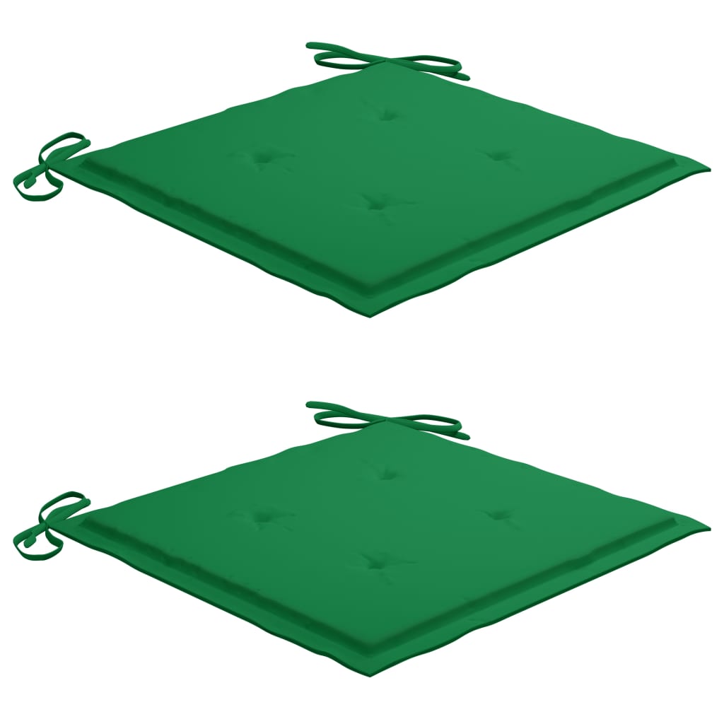 Outdoor Chair Set of 2 Green, Brown
