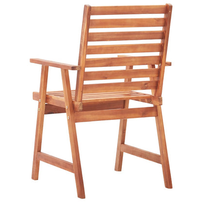 Patio Chair Set of 3 Natural wood Solid Acacia wood Standard