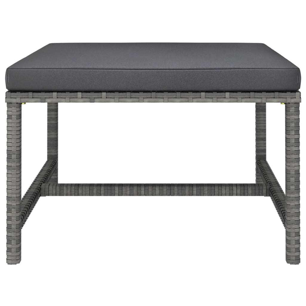 Garden Lounge Set Grey Poly Rattan Modular Garden Lounge Set