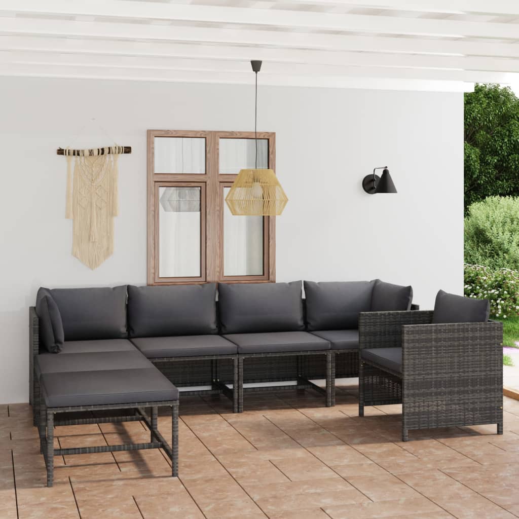 Garden Lounge Set Grey, Anthracite