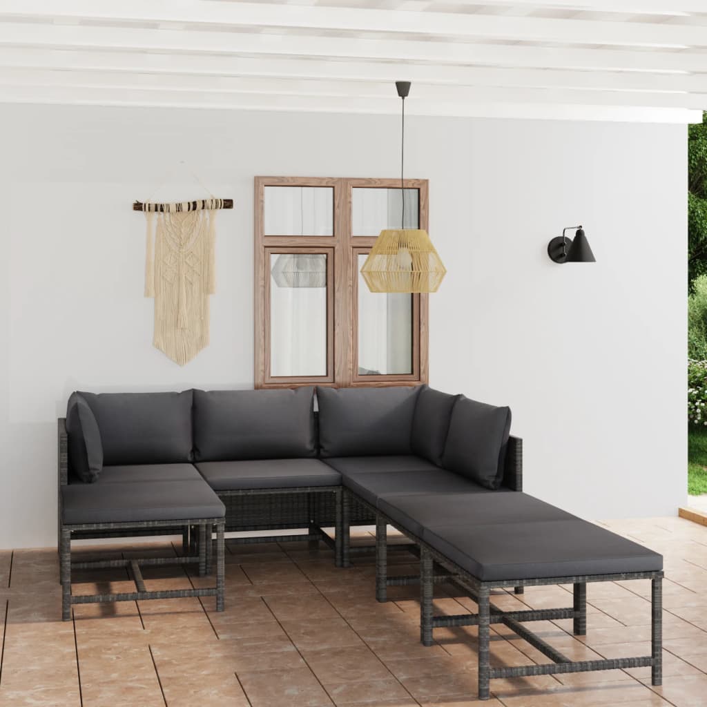 Garden Lounge Set Grey, Anthracite