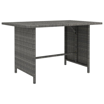 10 Piece Patio Lounge Set with Cushions Poly Rattan Gray