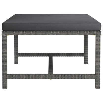 Garden Lounge Set Grey PE Rattan 9 Piece Set Modular