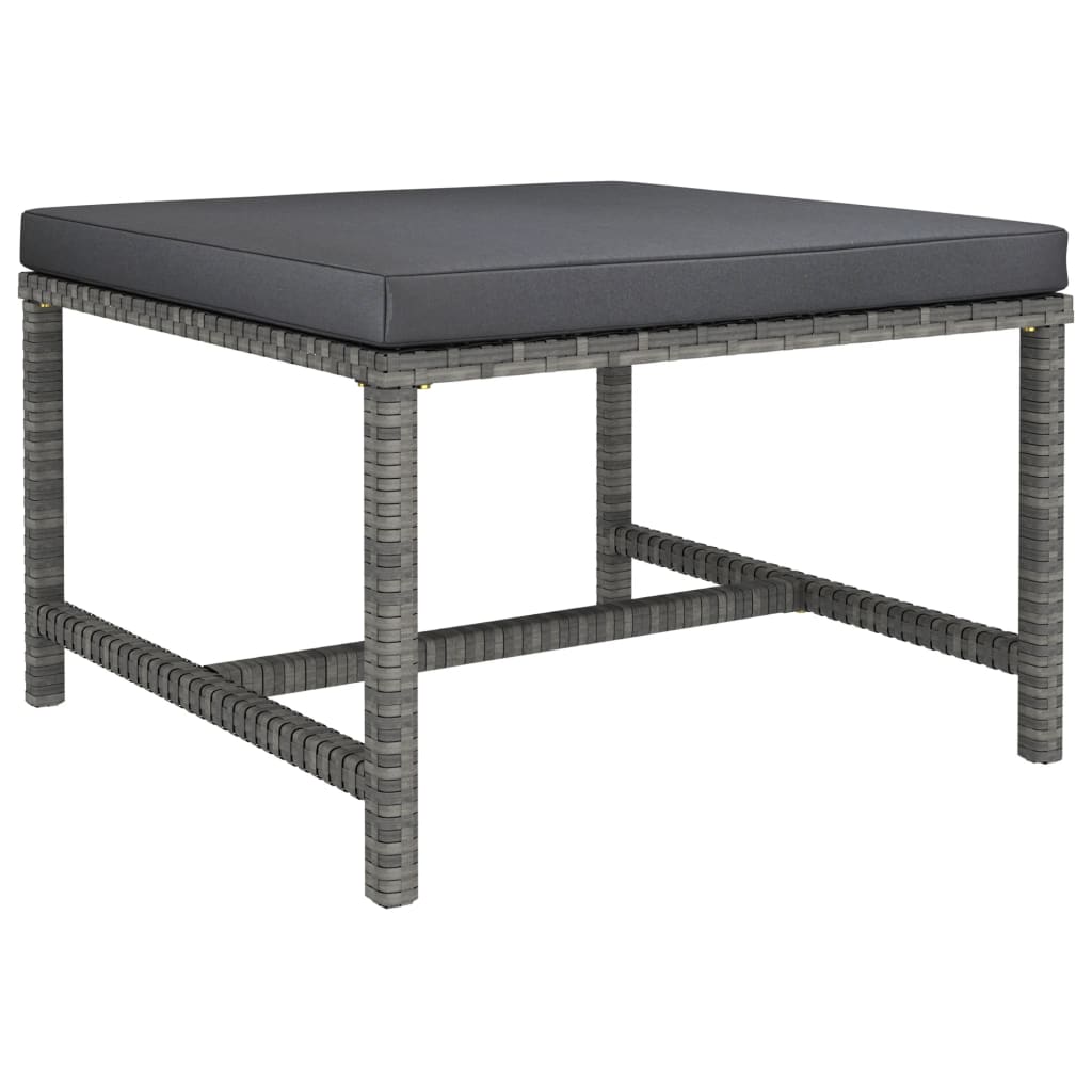 Garden Lounge Set Grey, Anthracite PE (polyethylene) rattan