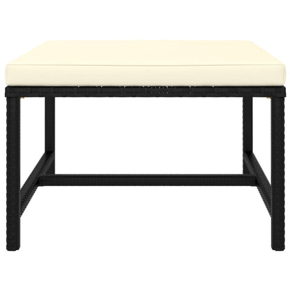 Garden Lounge Set Black, Cream White