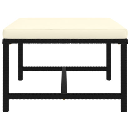 Garden Lounge Set Black PE (polyethylene) rattan Standard Modular