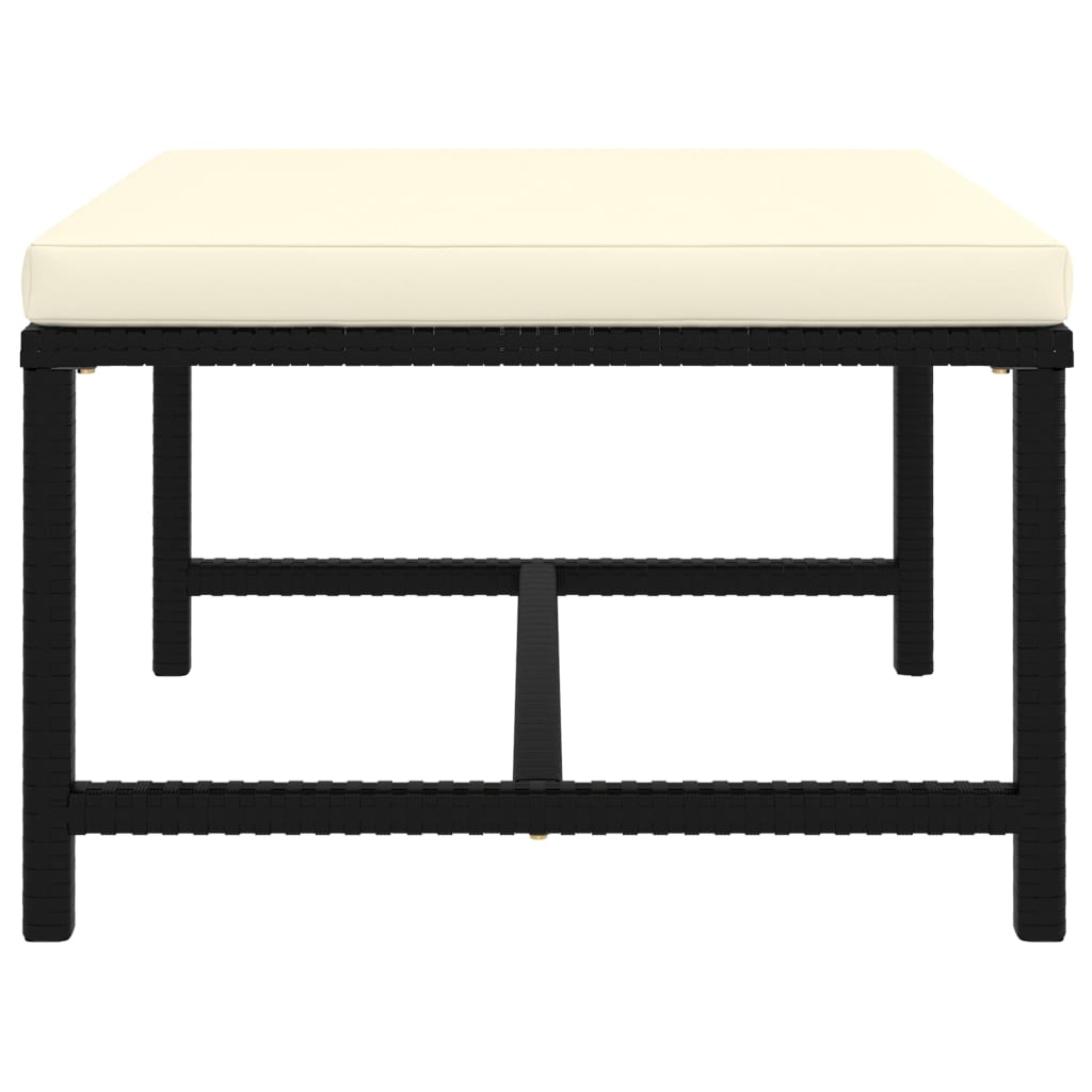 Garden Lounge Set Black PE (polyethylene) rattan Standard Modular