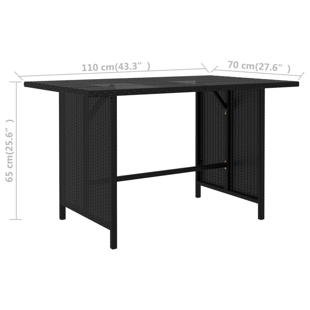 Garden Lounge Set Black, Cream White