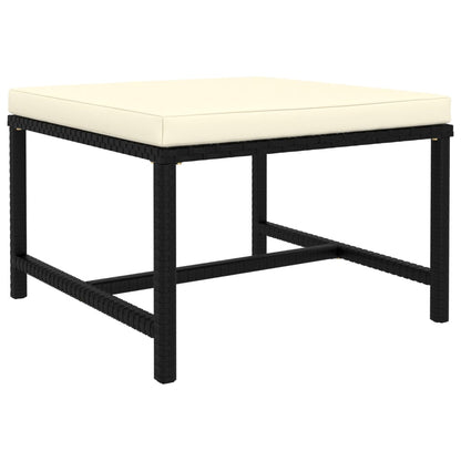 Garden Lounge Set Black/Cream White