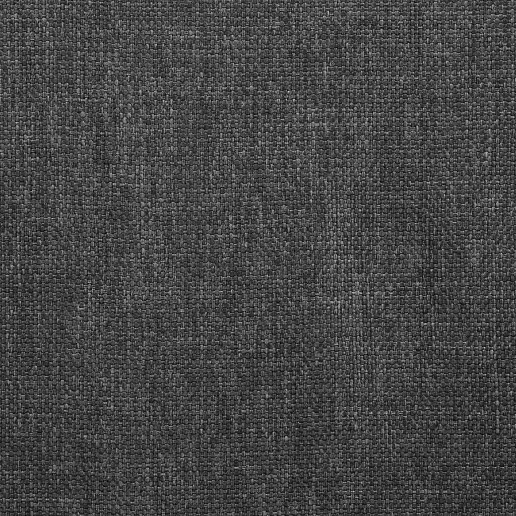 Dining Chair Set of 4 Dark Grey Fabric (100% polyester), Metal