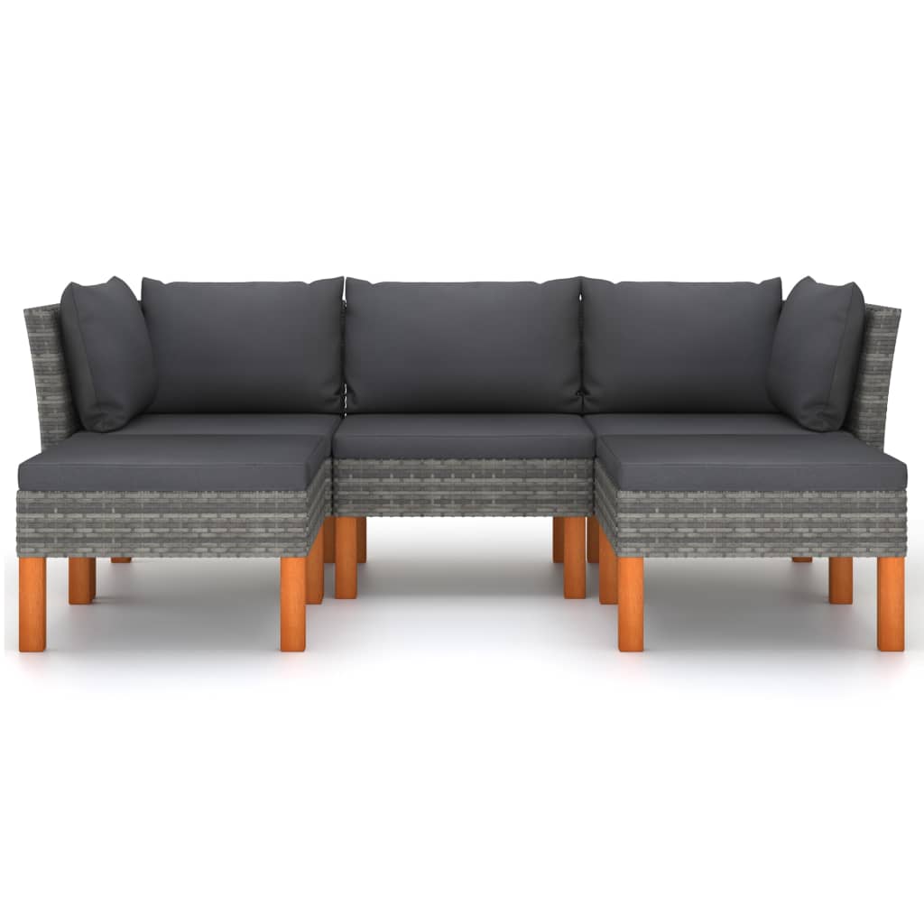 Garden Lounge Set Grey and Anthracite