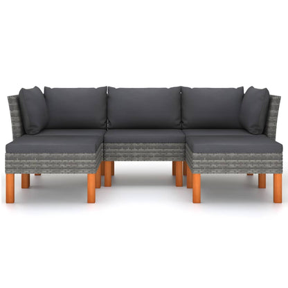 Garden Lounge Set Grey and Anthracite