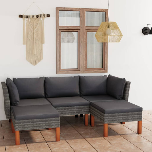 Garden Lounge Set Grey and Anthracite