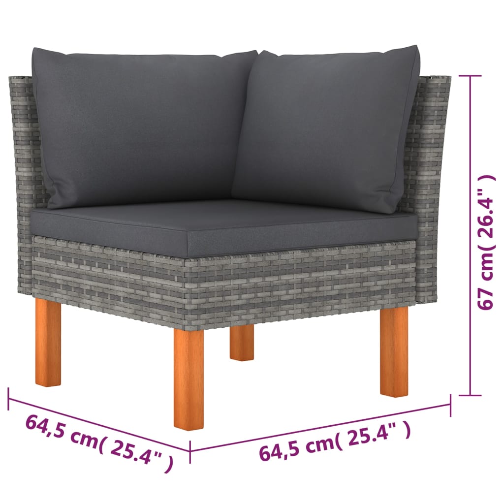 Garden Lounge Set Grey