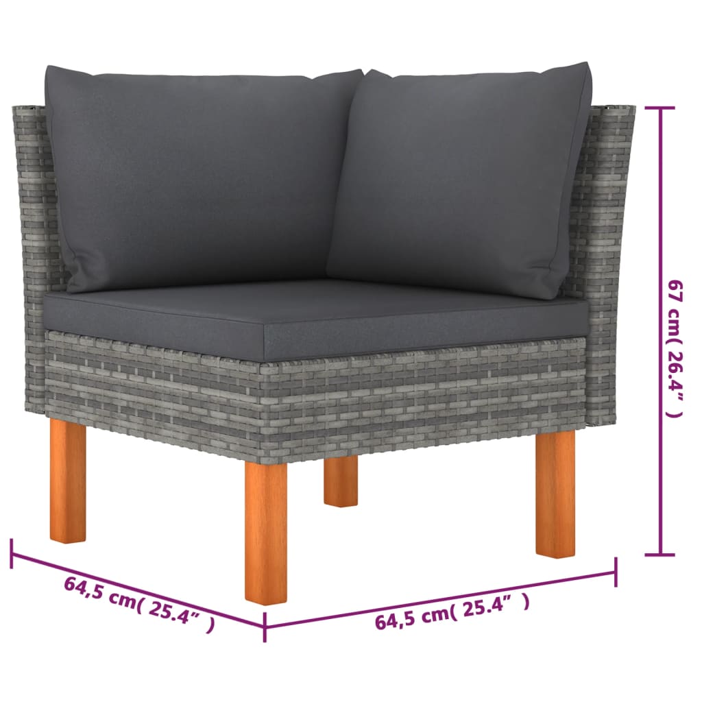 Garden Lounge Set Grey
