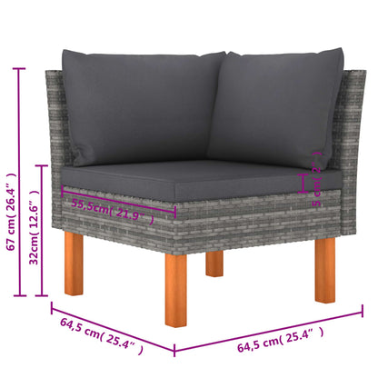 Garden Lounge Set Grey