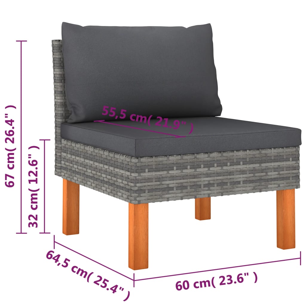 Garden Lounge Set Grey
