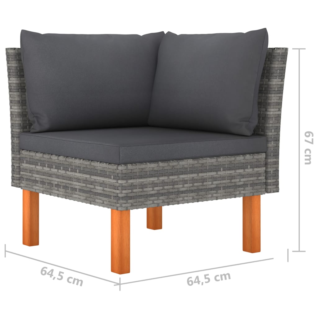 Garden Lounge Set Gray, Anthracite