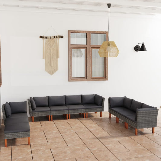 Garden Lounge Set Gray, Anthracite