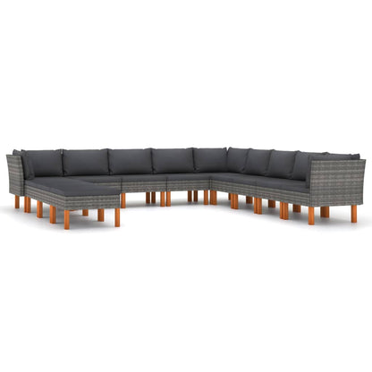 Garden Lounge Set Grey, Anthracite
