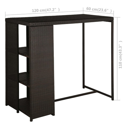 Garden Bar Set Brown, Cream