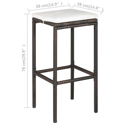 Garden Bar Set Brown, Cream
