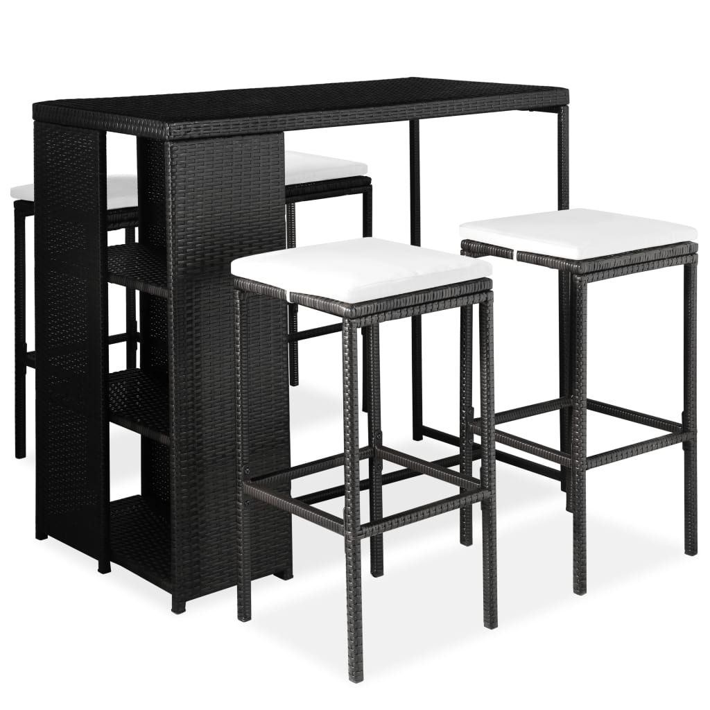 Garden Bar Set Black, Cream
