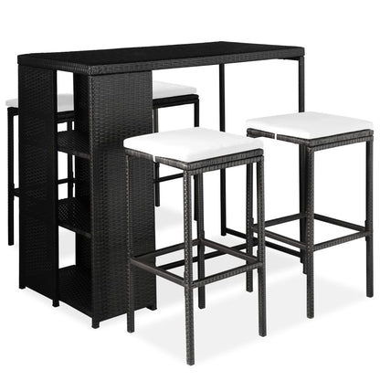 Garden Bar Set Black, Cream