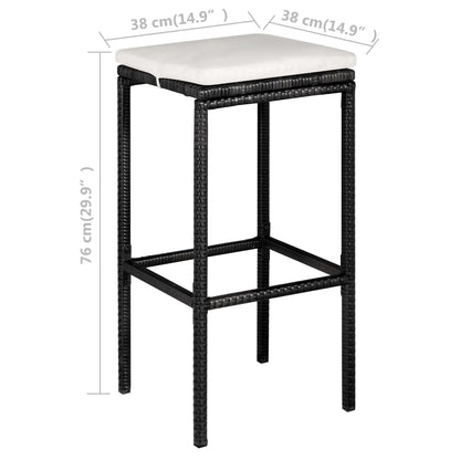 Garden Bar Set Black, Cream