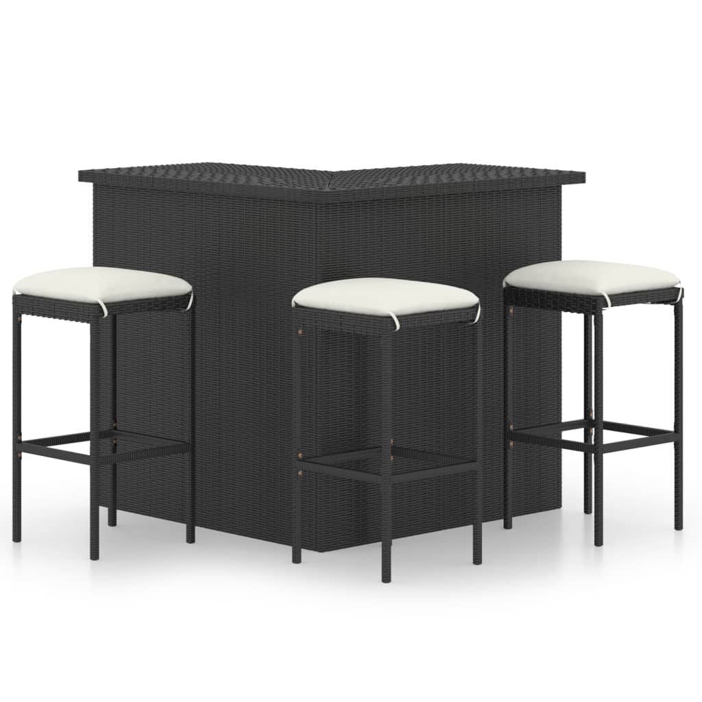 Garden Bar Set Black, Cream