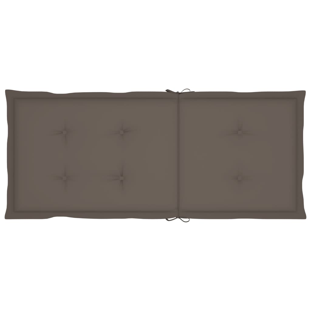 Garden Chair Set of 6 Grey, Taupe Solid Acacia wood, 100% Polyester