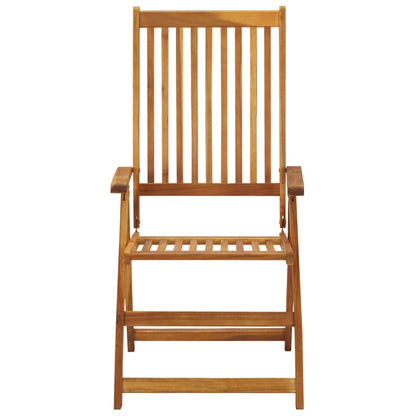 Garden Chair Set of 4 Natural Wood
