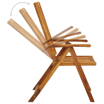 Garden Chair Set of 4 Natural Wood