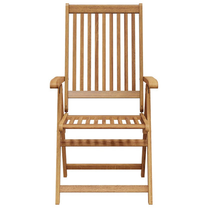 Garden Chair Set of 4 Natural Brown Solid acacia wood Medium