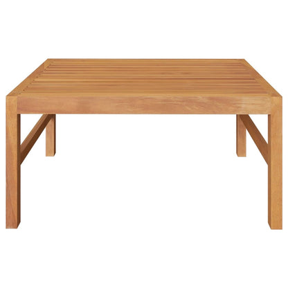 Garden Lounge Set Cream Teak wood, Polyester Medium Durable