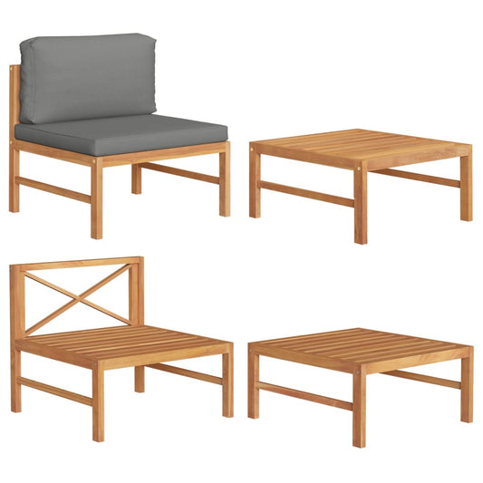 Garden Lounge Set Dark Grey