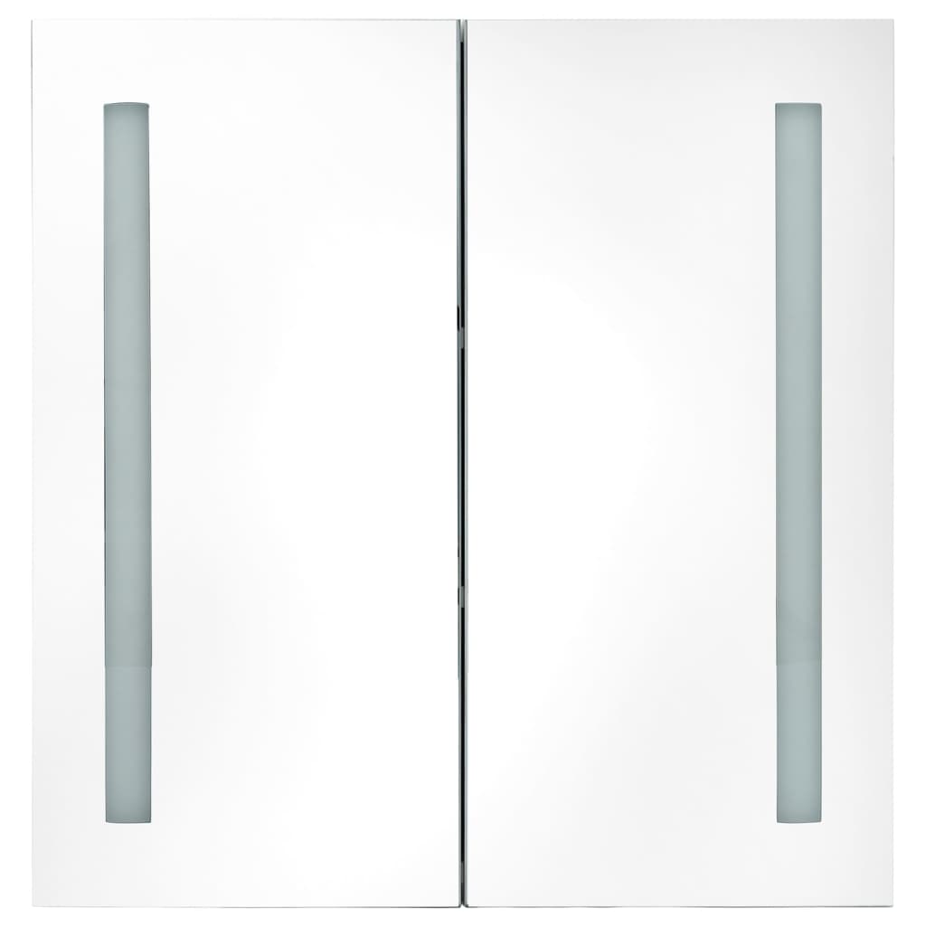 Bathroom Cabinet Anthracite MDF with melamine finish, glass Medium