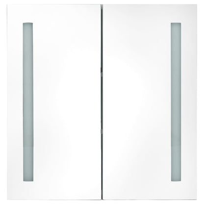 Bathroom Cabinet Anthracite MDF with melamine finish, glass Medium