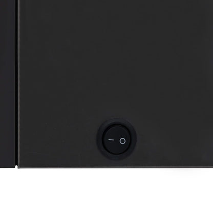 Bathroom Cabinet Anthracite MDF with melamine finish, glass Medium