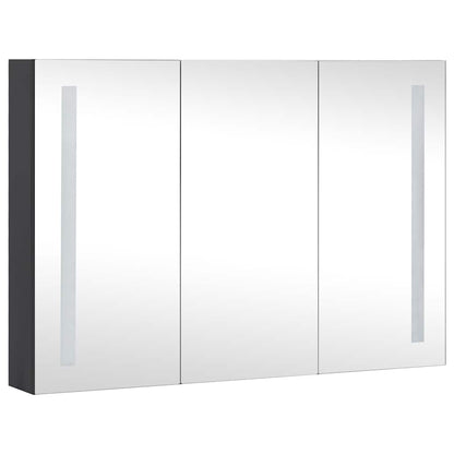 Bathroom Cabinet Anthracite MDF with melamine finish, glass Medium