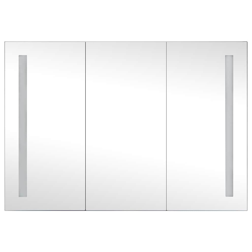 Bathroom Cabinet Anthracite MDF with melamine finish, glass Medium