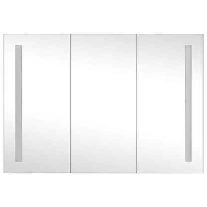 Bathroom Cabinet Anthracite MDF with melamine finish, glass Medium