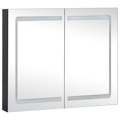 Bathroom Cabinet Anthracite MDF, Glass Medium Bathroom Cabinet