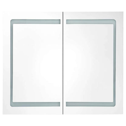 Bathroom Cabinet Anthracite MDF, Glass Medium Bathroom Cabinet