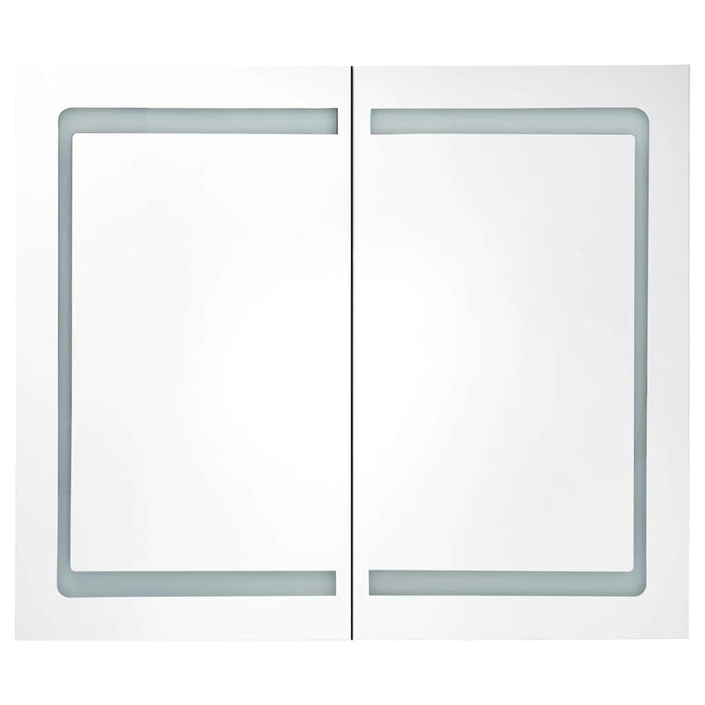 Bathroom Cabinet Anthracite MDF, Glass Medium Bathroom Cabinet