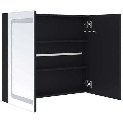 Bathroom Cabinet Anthracite MDF, Glass Medium Bathroom Cabinet
